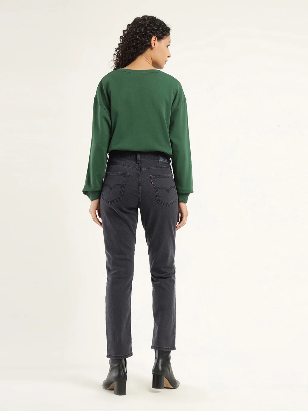 Women's 710 Black Skinny Fit High Rise Jeans - Image 3