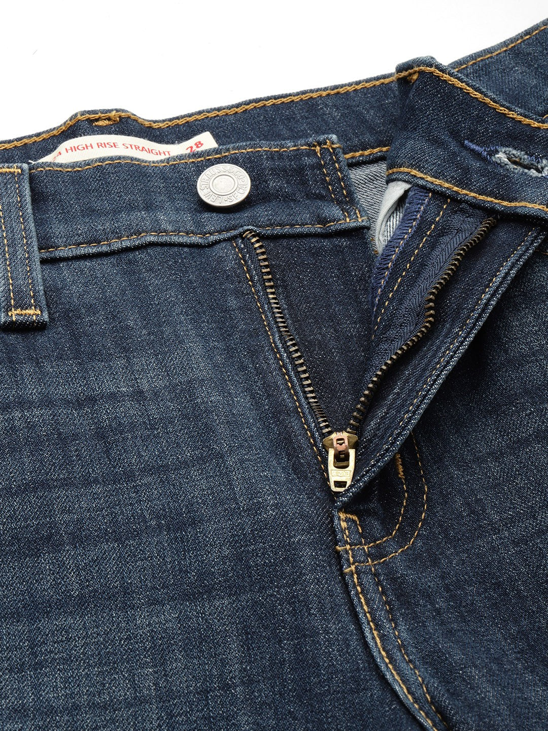 Women's 724 Blue Slim Straight Fit High Rise Jeans - Image 2