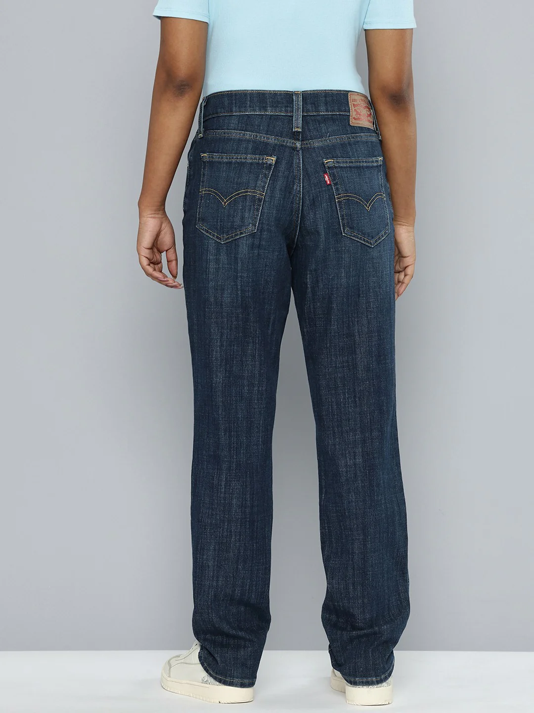 Women's 724 Blue Slim Straight Fit High Rise Jeans - Image 3