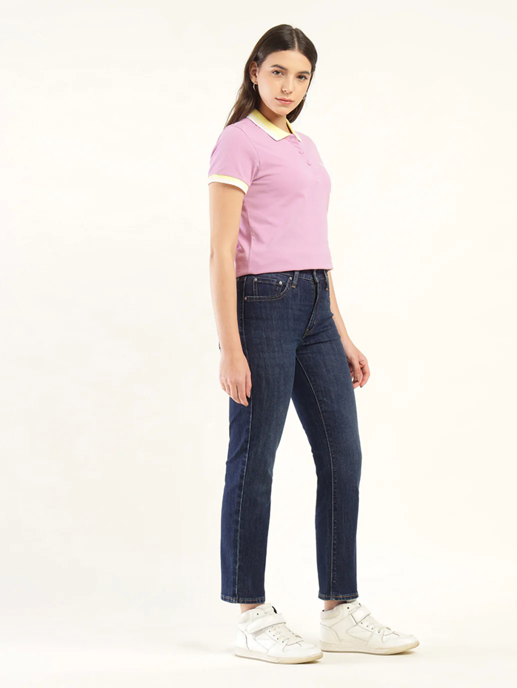 Women's 724 Blue Slim Straight Fit High Rise Jeans - Image 6