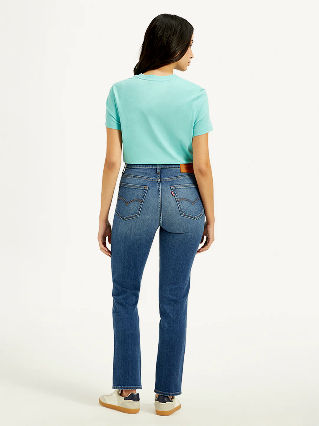 Women's 724 Blue Slim Straight Fit High Rise Jeans - Image 3