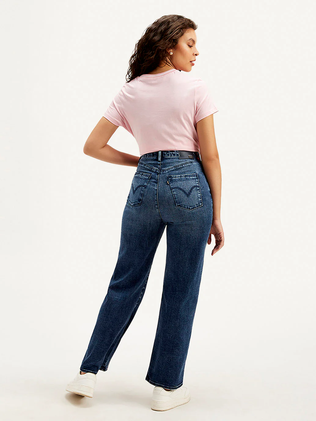 Women's Redloop 724 Blue Slim Straight Fit High Rise Jeans - Image 3