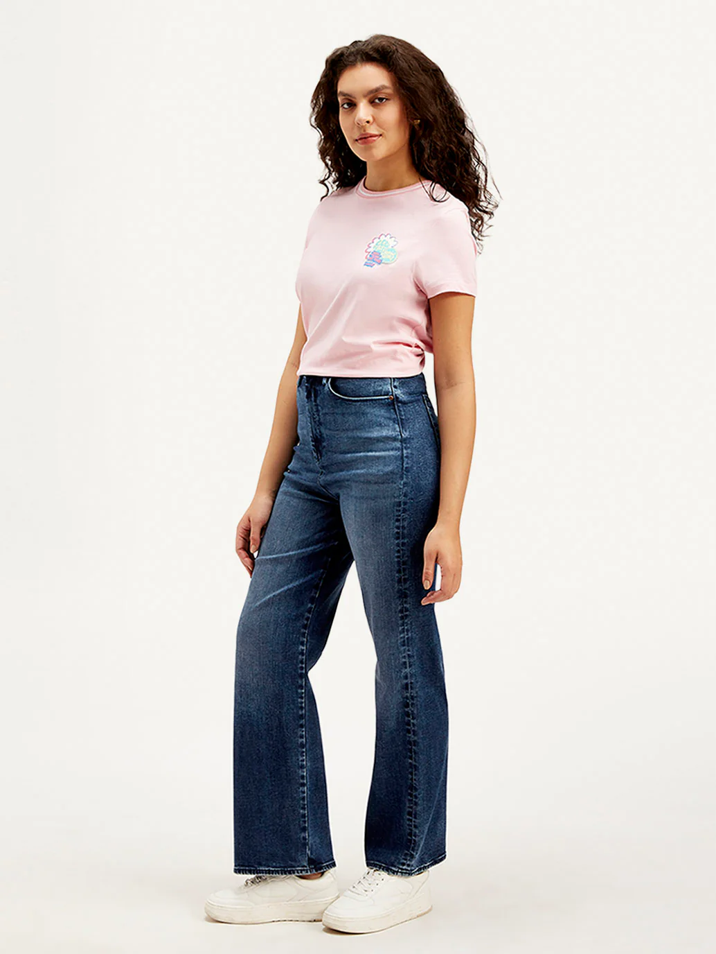 Women's Redloop 724 Blue Slim Straight Fit High Rise Jeans - Image 6