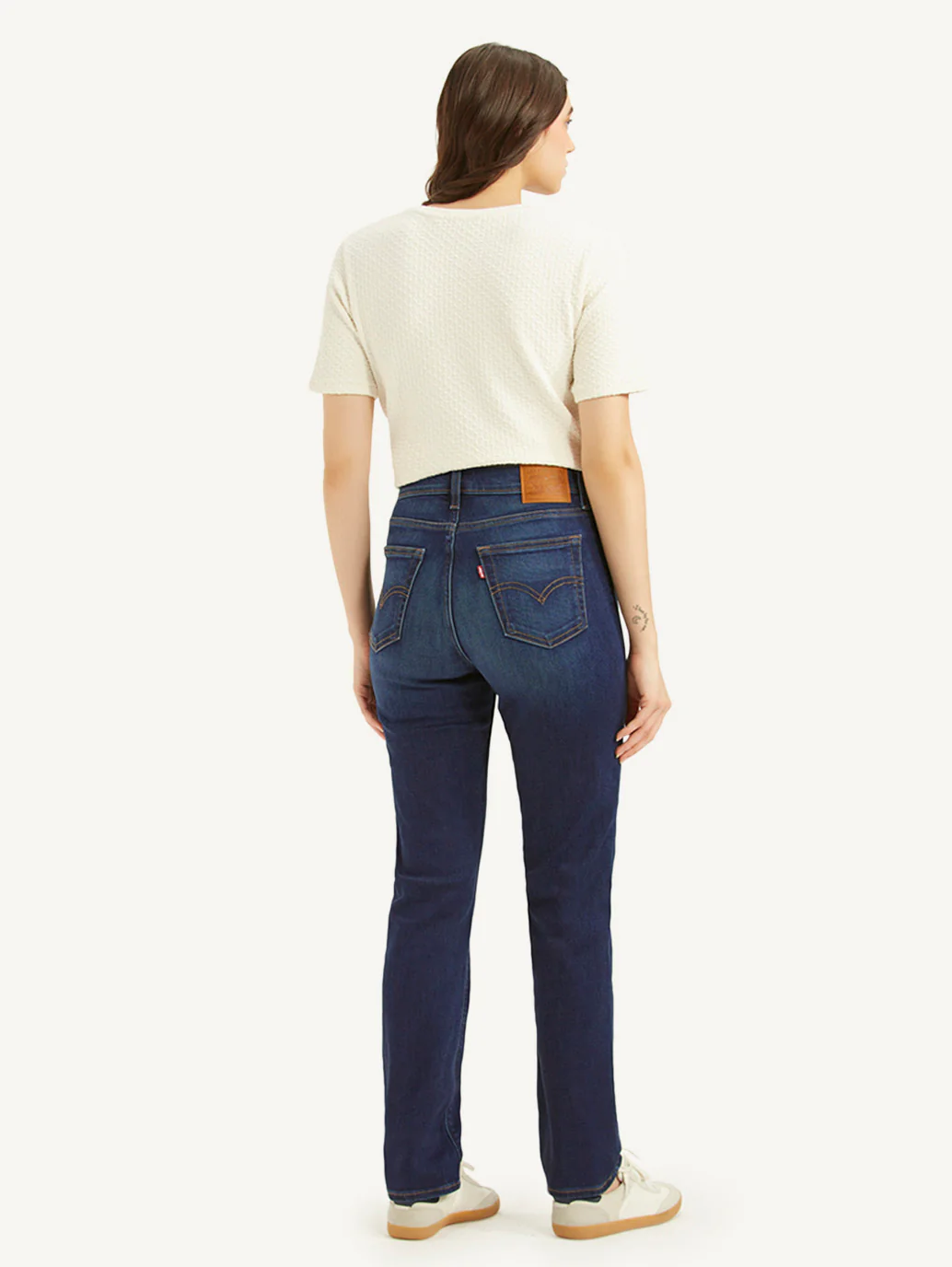 Women's 724 Dark Blue Slim Straight Fit High Rise Jeans - Image 2
