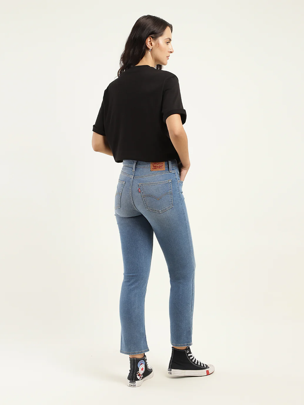 Women's 710 Blue Skinny Fit High Rise Jeans - Image 3