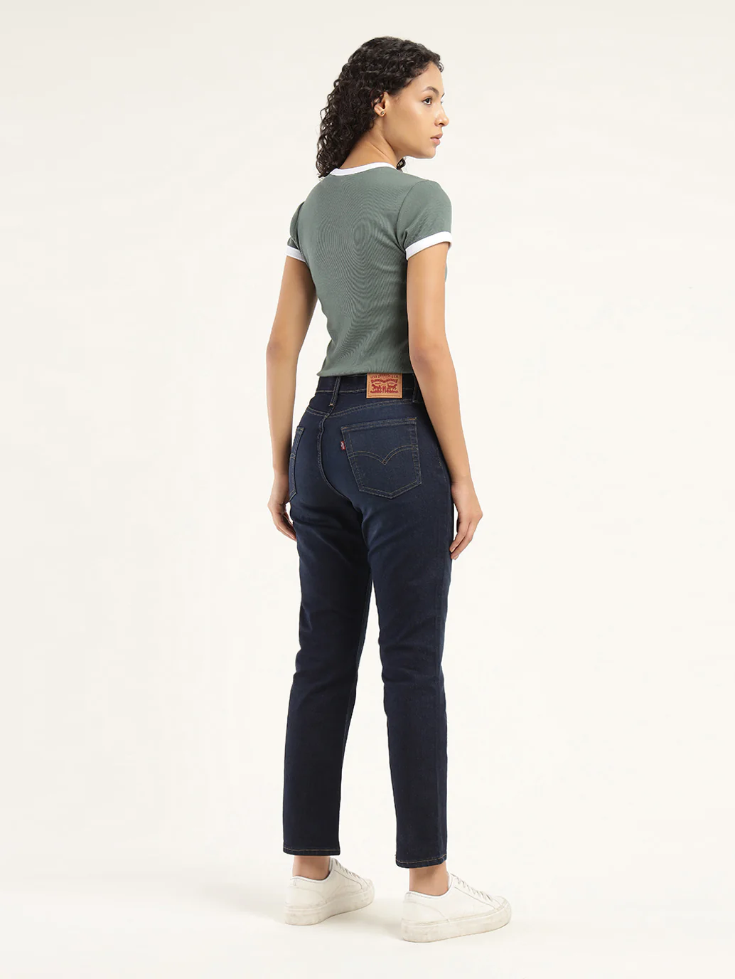 Women's 724 Blue Slim Straight Fit High Rise Jeans - Image 3