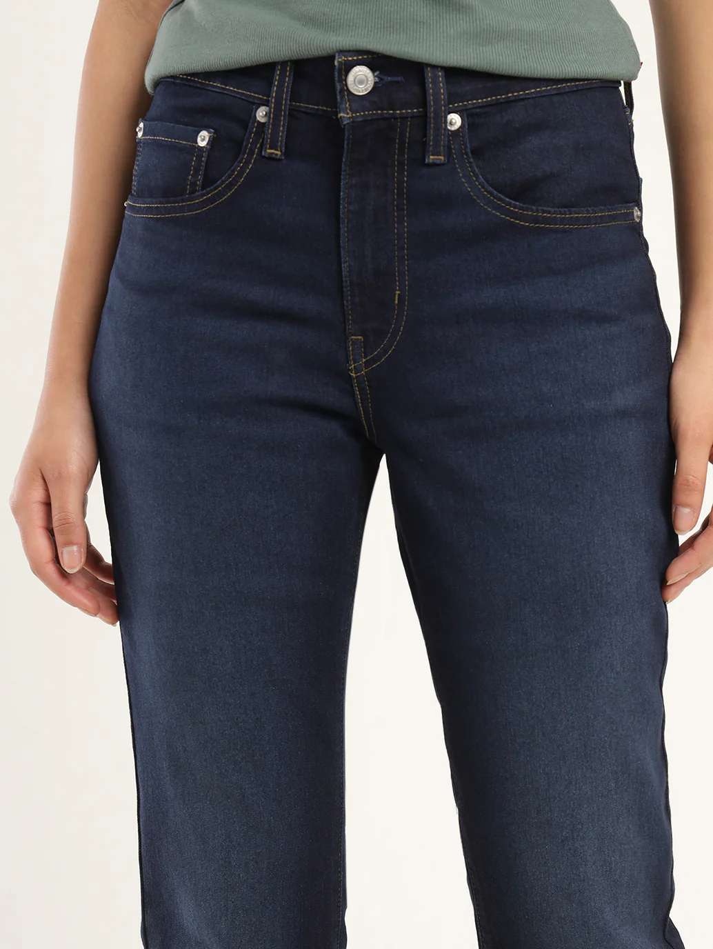 Women's 724 Blue Slim Straight Fit High Rise Jeans - Image 5