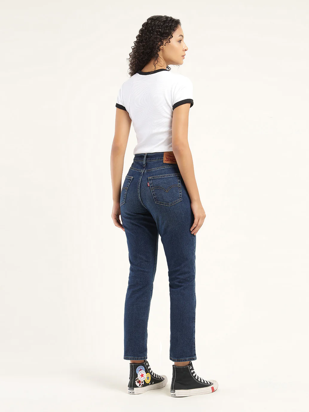 Women's 724 Blue Slim Straight Fit High Rise Jeans - Image 3