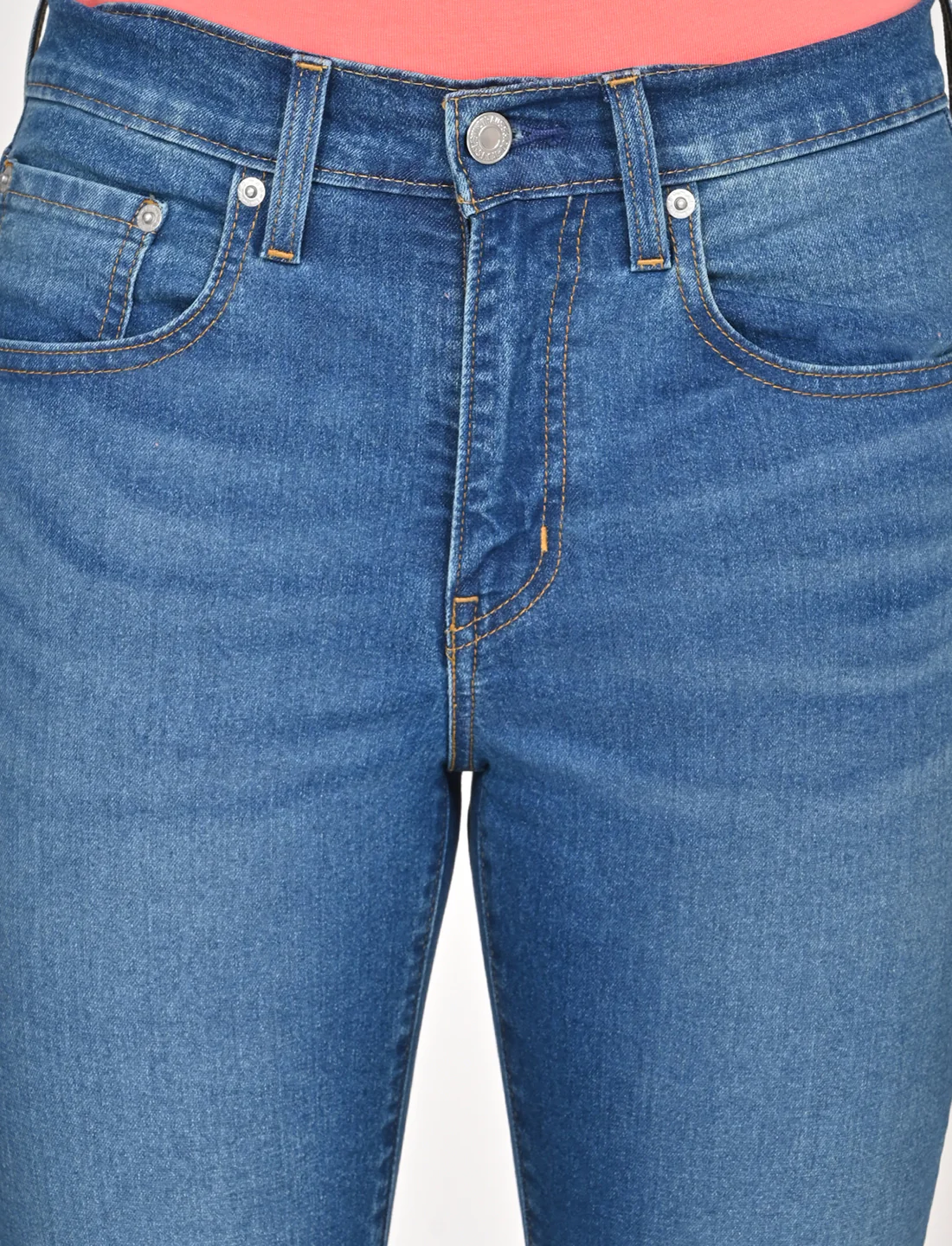 Women's 724 Blue Slim Straight Fit High Rise Jeans - Image 5
