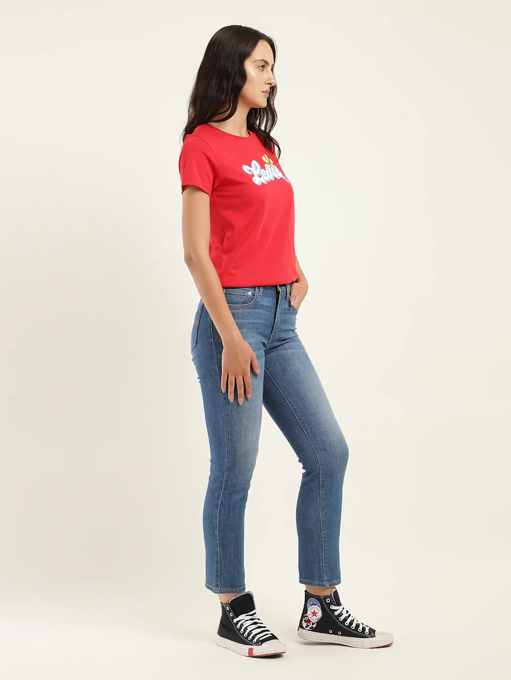 Women's 710 Blue Skinny Fit High Rise Jeans - Image 2