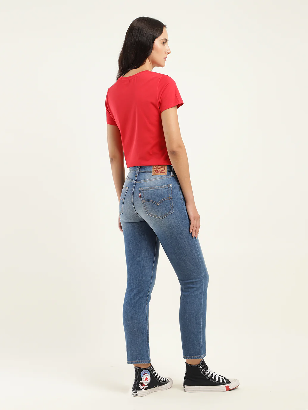 Women's 710 Blue Skinny Fit High Rise Jeans - Image 4