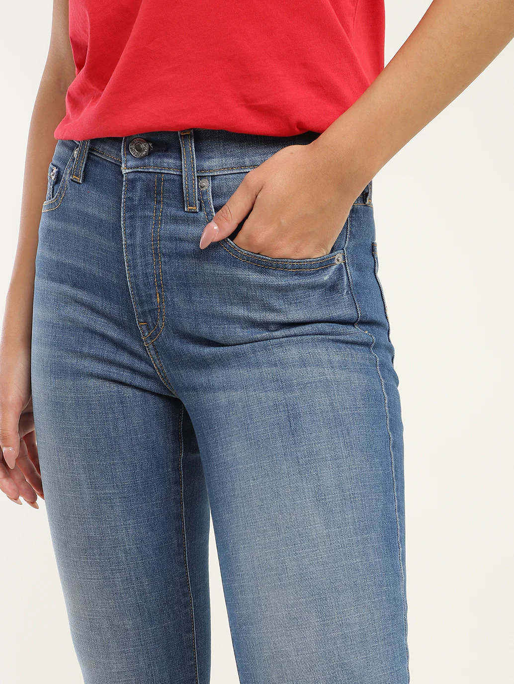 Women's 710 Blue Skinny Fit High Rise Jeans - Image 5