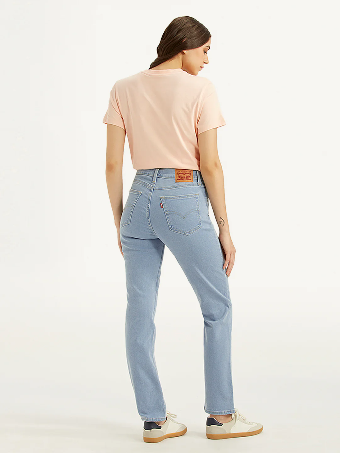 Women's 724 Light Blue Slim Straight Fit High Rise Jeans - Image 2