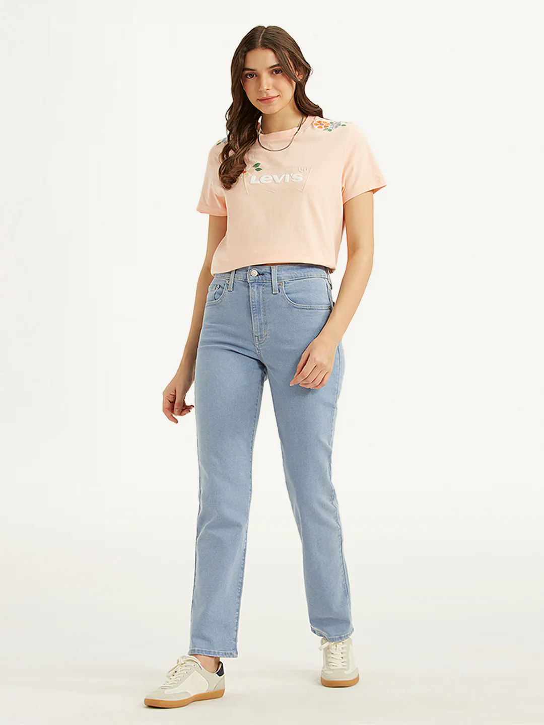 Women's 724 Light Blue Slim Straight Fit High Rise Jeans - Image 6