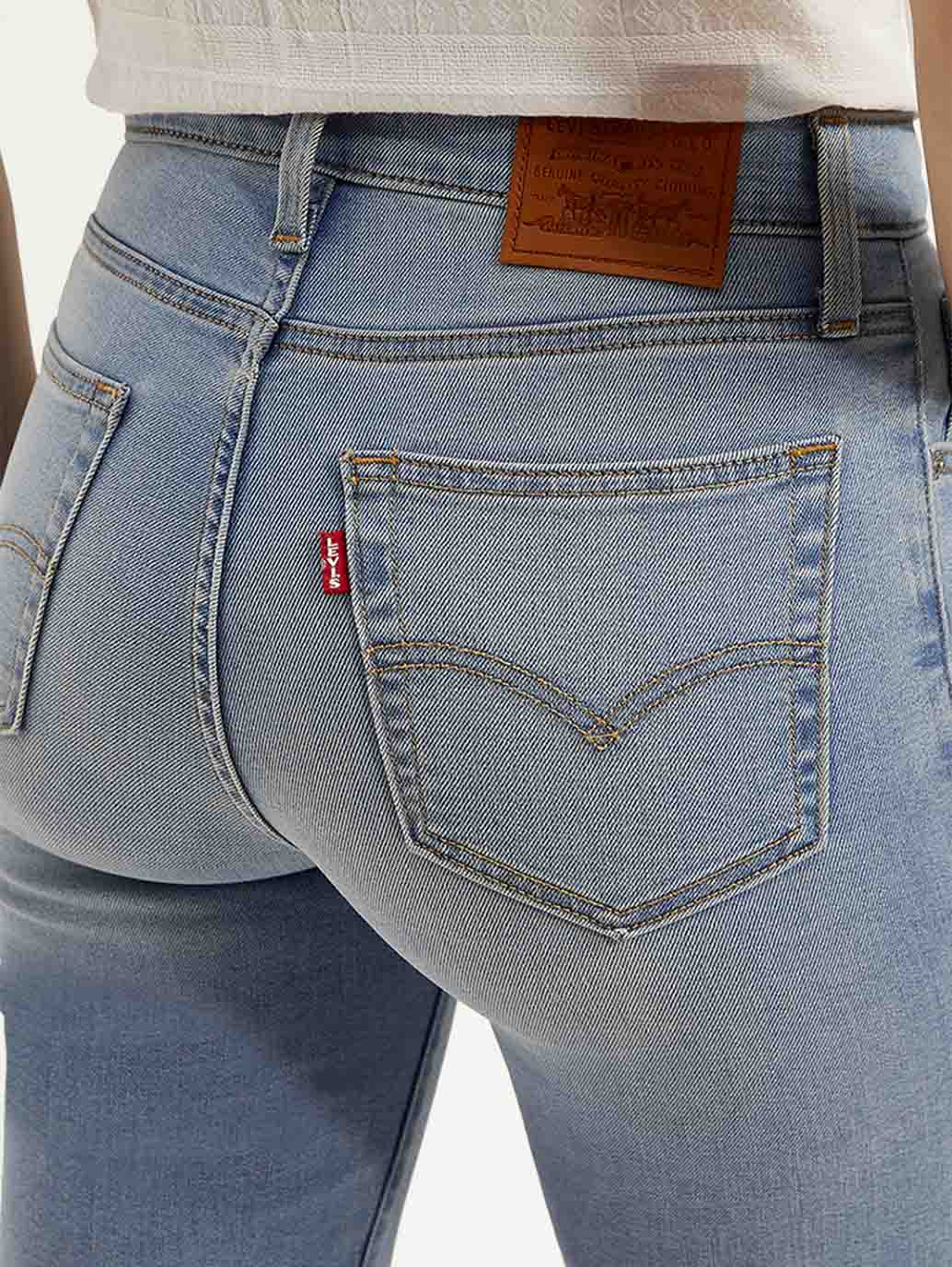 Women's 724 Blue Slim Straight Fit High Rise Jeans - Image 5
