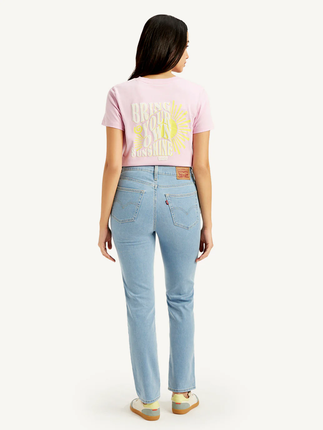 Women's 724 Blue Slim Straight Fit High Rise Jeans - Image 3
