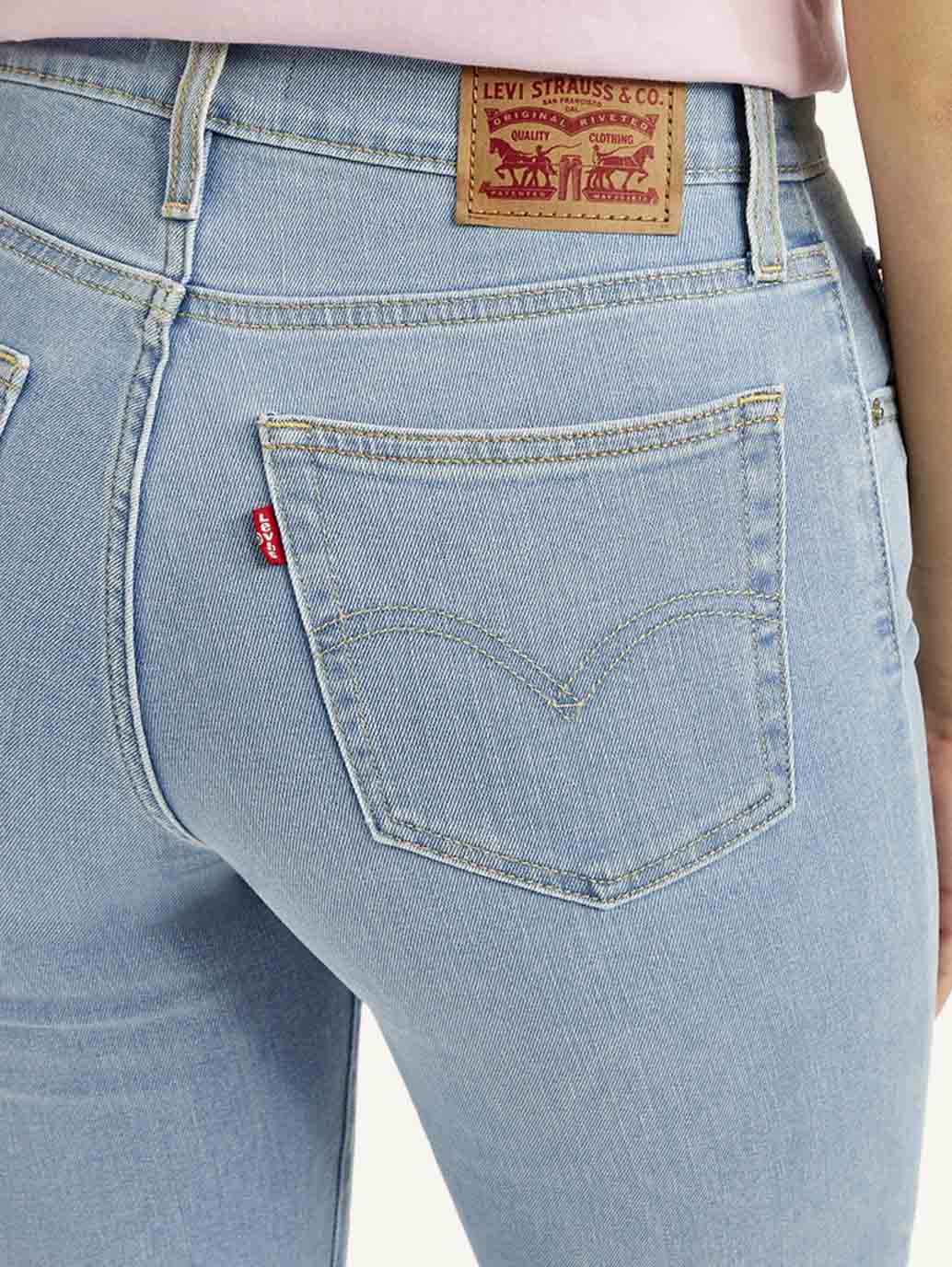 Women's 724 Blue Slim Straight Fit High Rise Jeans - Image 5