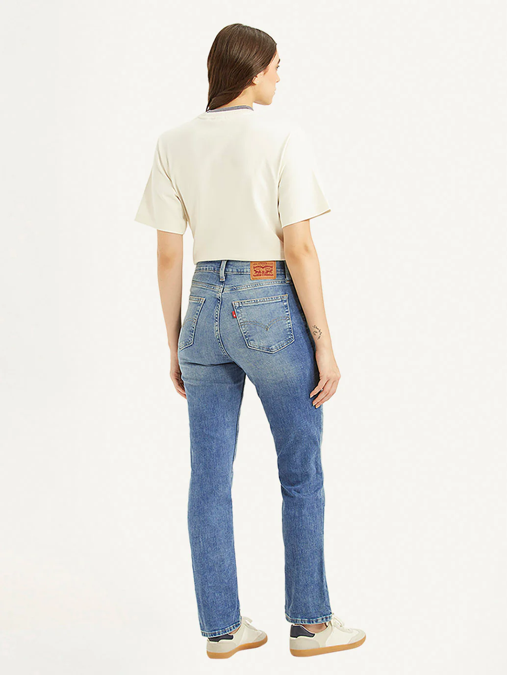 Women's 724 Blue Slim Straight Fit High Rise Jeans - Image 2
