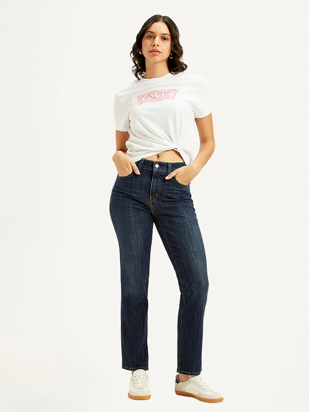 Women's 724 Blue Slim Straight Fit High Rise Jeans