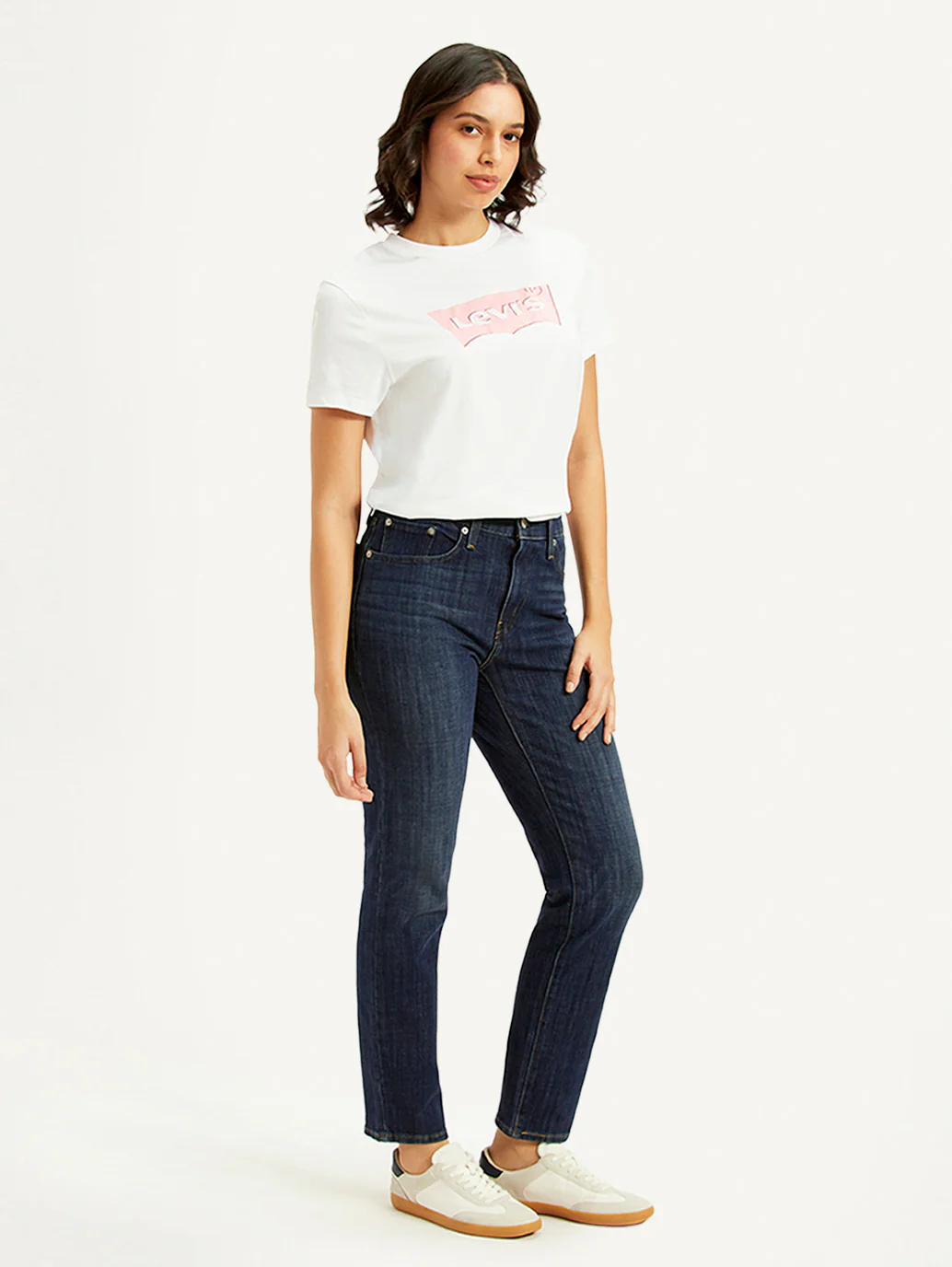 Women's 724 Blue Slim Straight Fit High Rise Jeans - Image 6