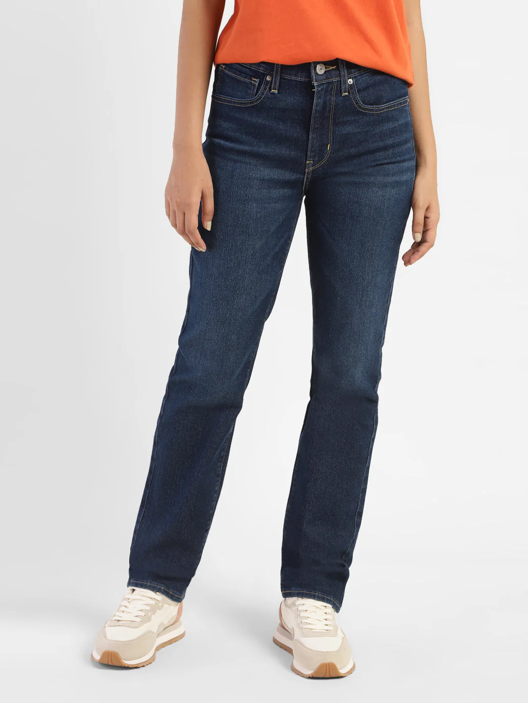 Women's 724 Indigo Slim Straight Fit High Rise Jeans - Image 2