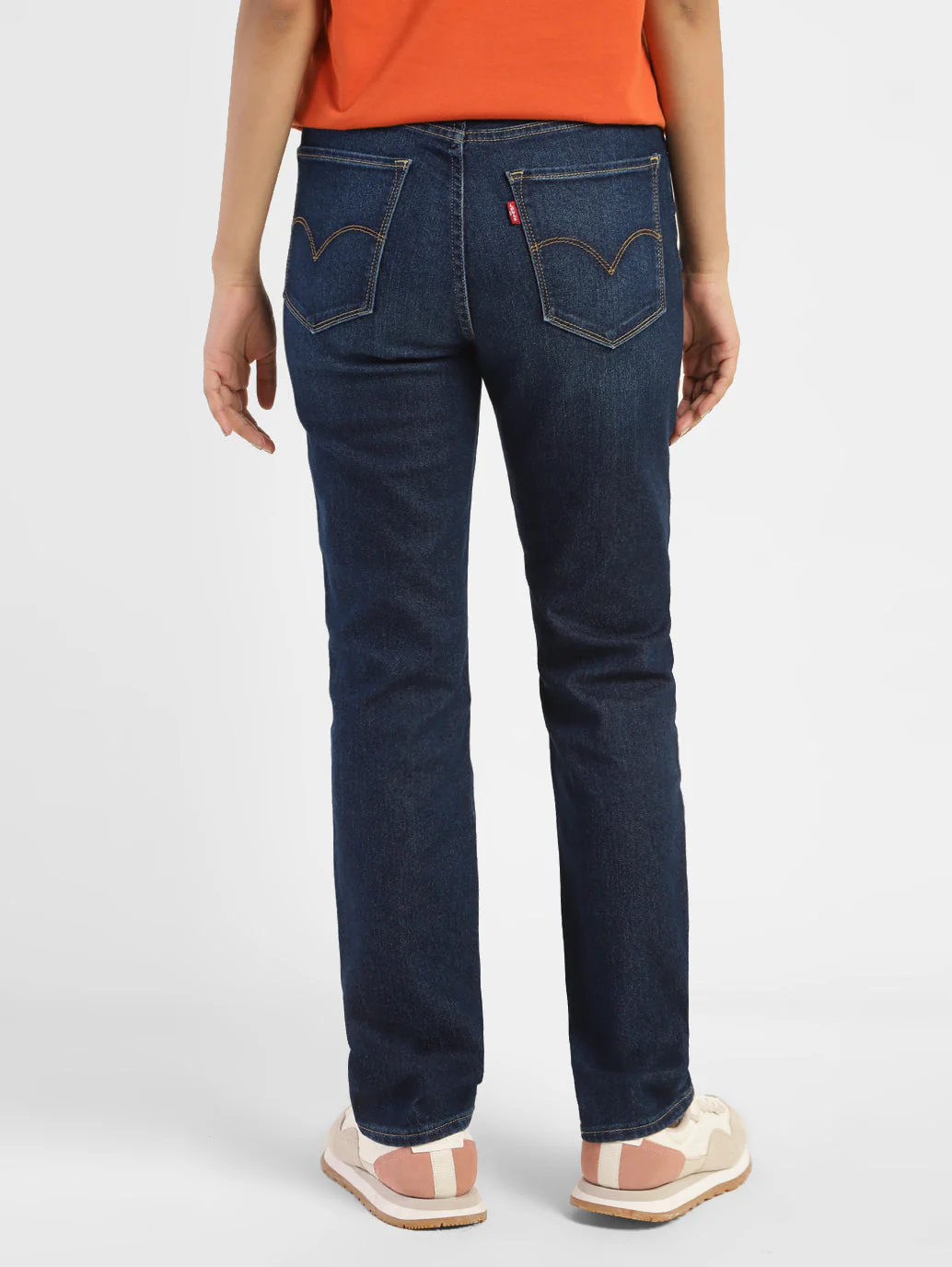 Women's 724 Indigo Slim Straight Fit High Rise Jeans - Image 3