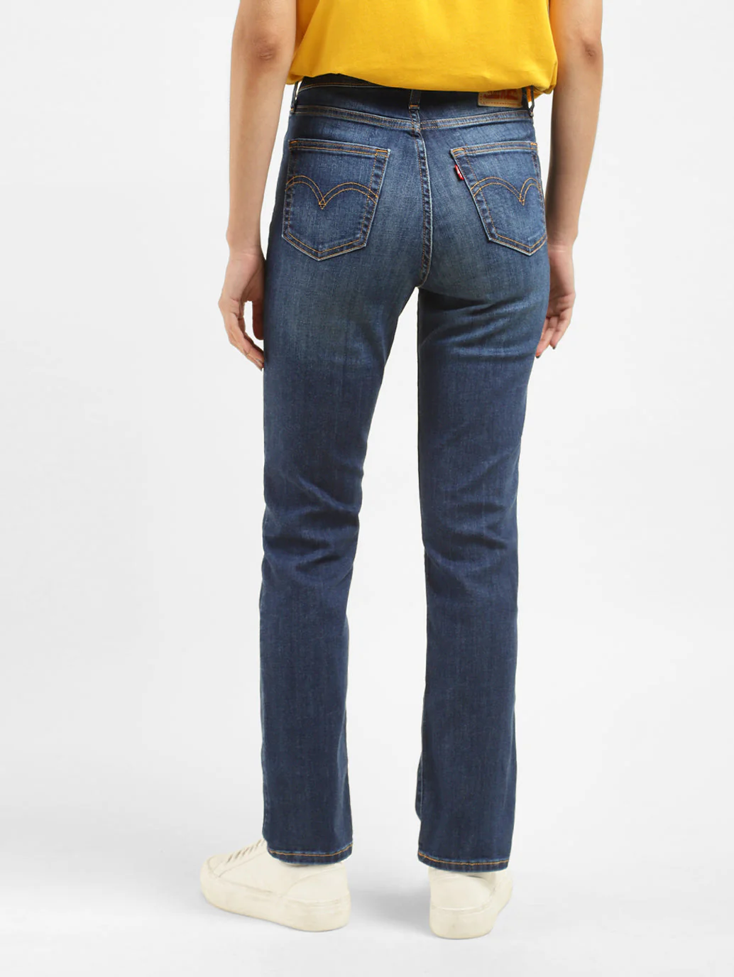 Women's 724 Blue Slim Straight Fit High Rise Jeans - Image 3
