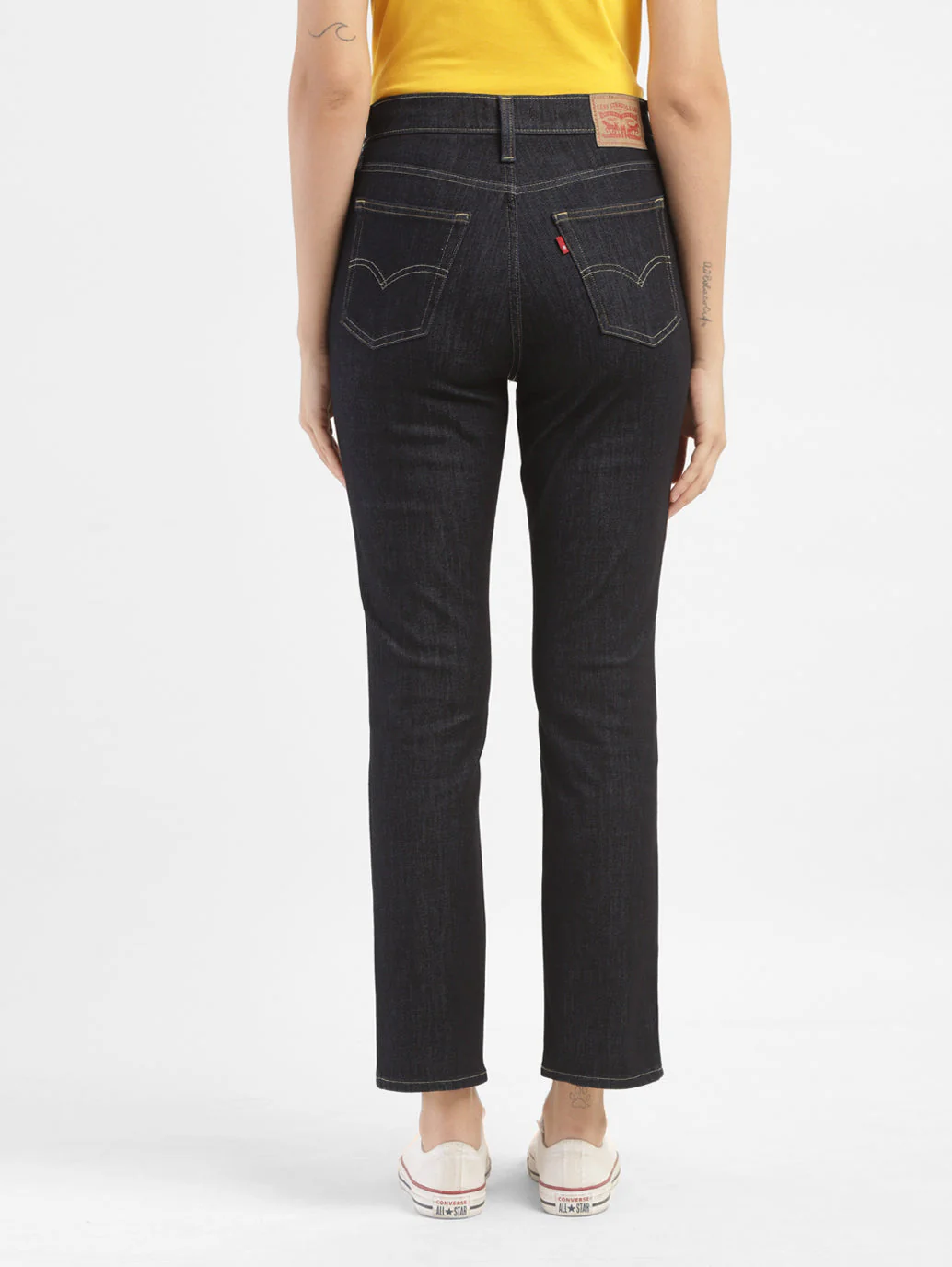 Women's 724 Blue Slim Straight Fit High Rise Jeans - Image 3