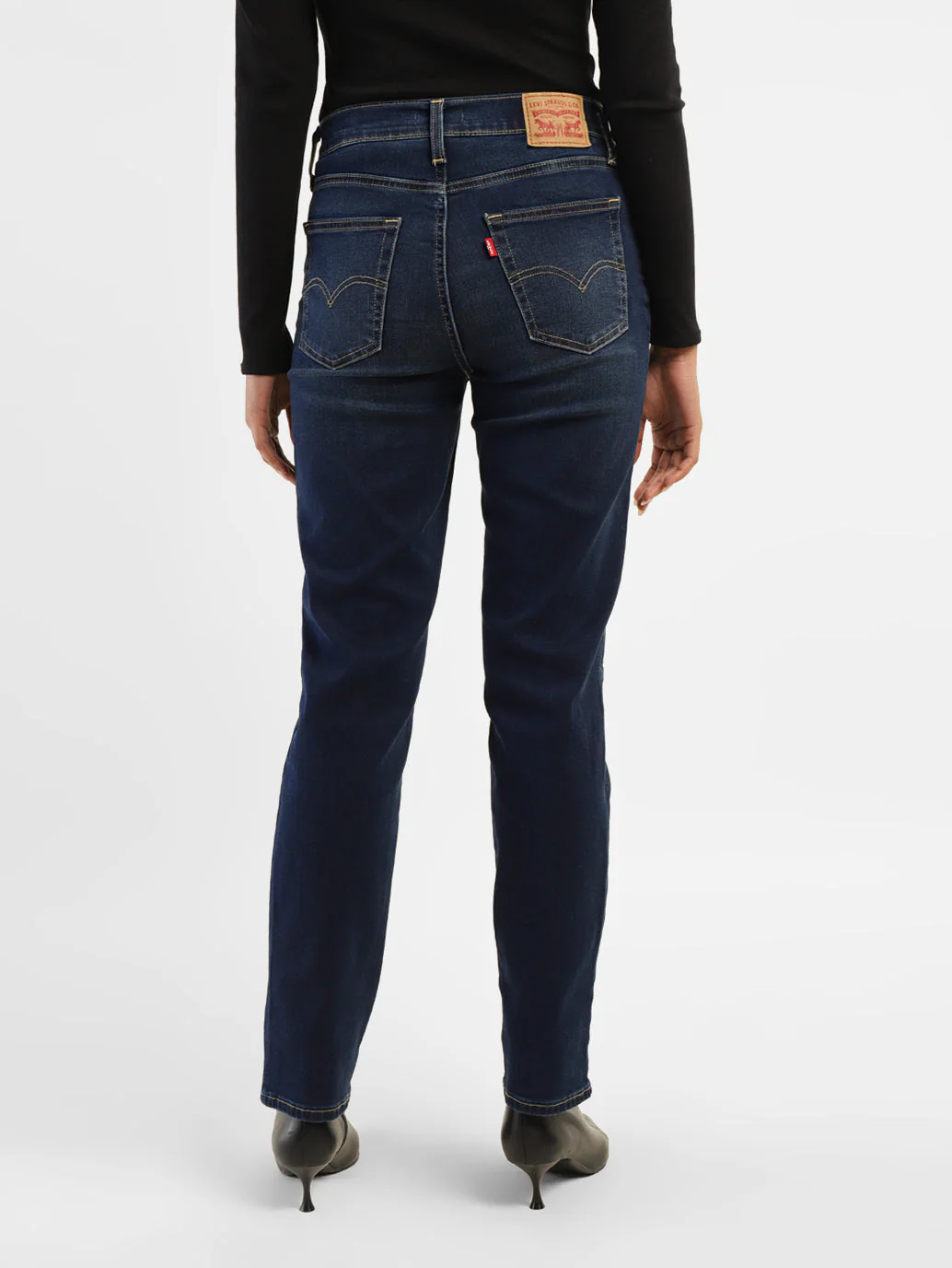 Women's 724 Blue Slim Straight Fit High Rise Jeans - Image 3