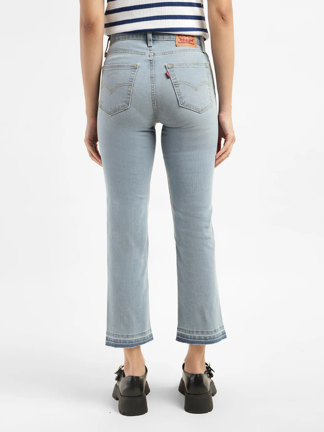 Women's 724 Blue Slim Straight Fit High Rise Jeans - Image 2