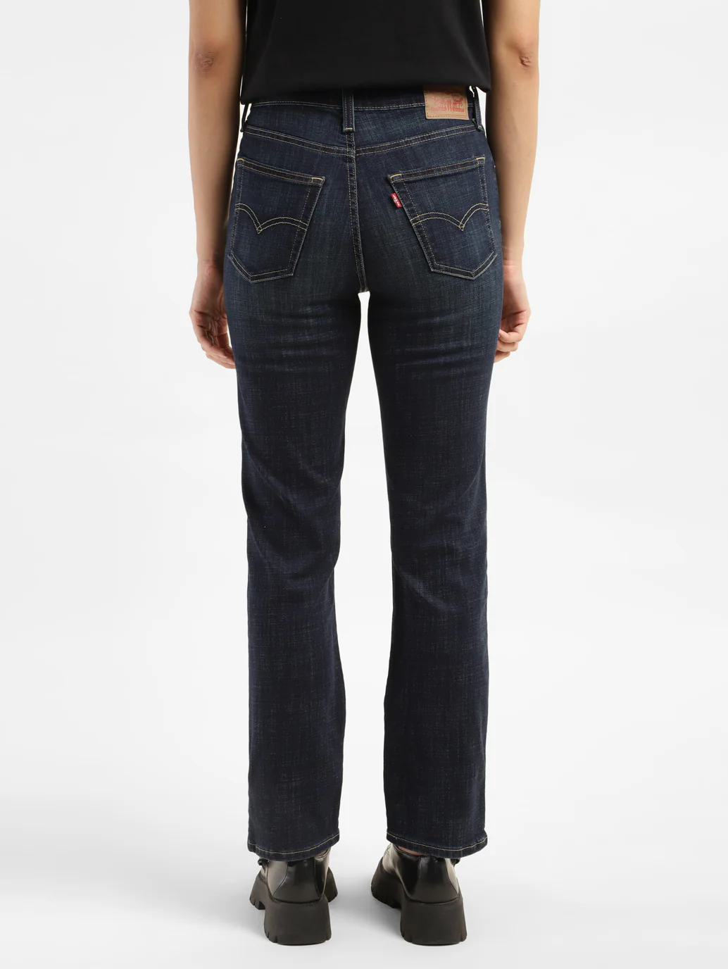 Women's 724 Blue Slim Straight Fit High Rise Jeans - Image 2