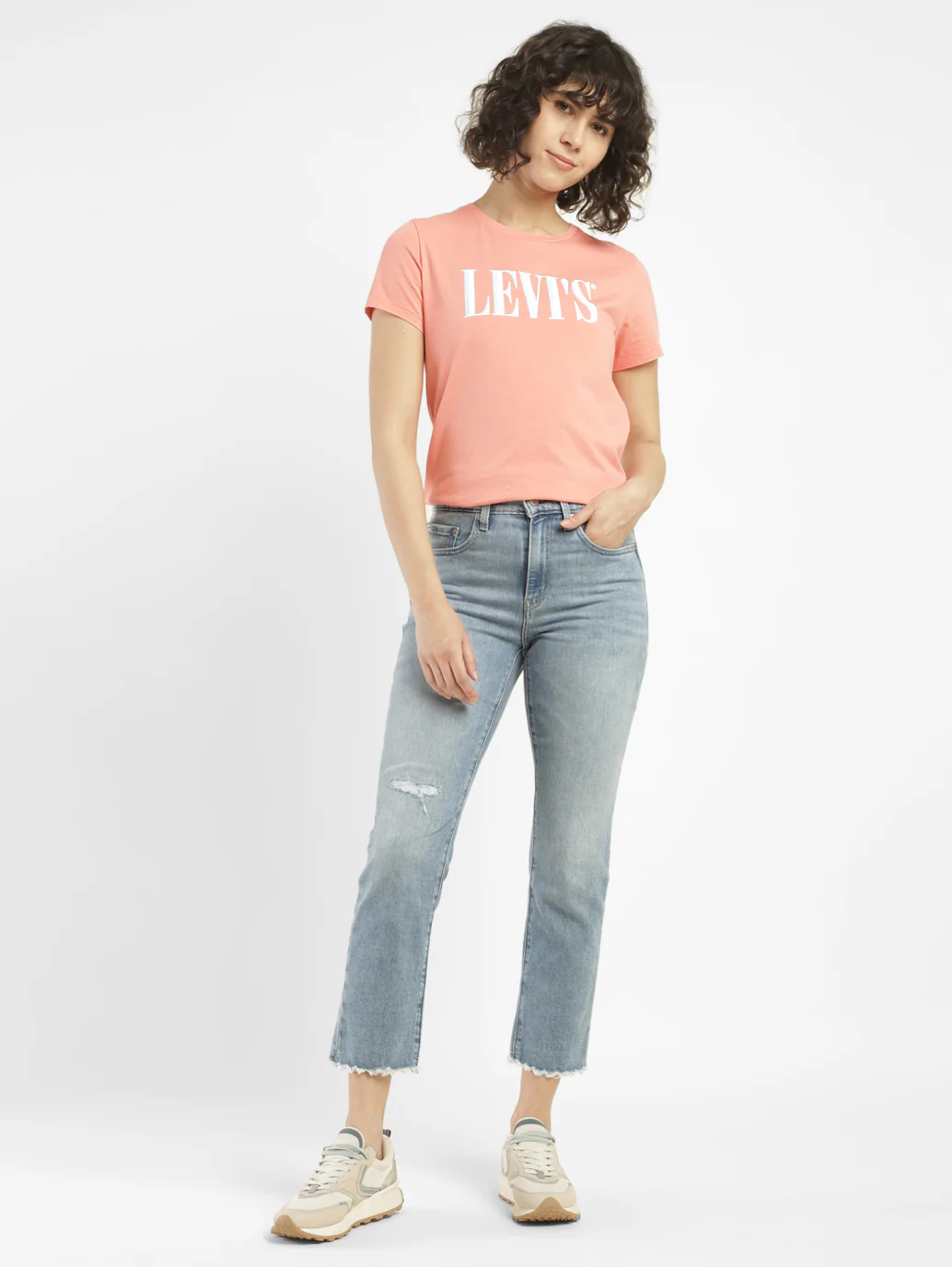 Women's 724 Blue Slim Straight Fit High Rise Jeans - Image 7