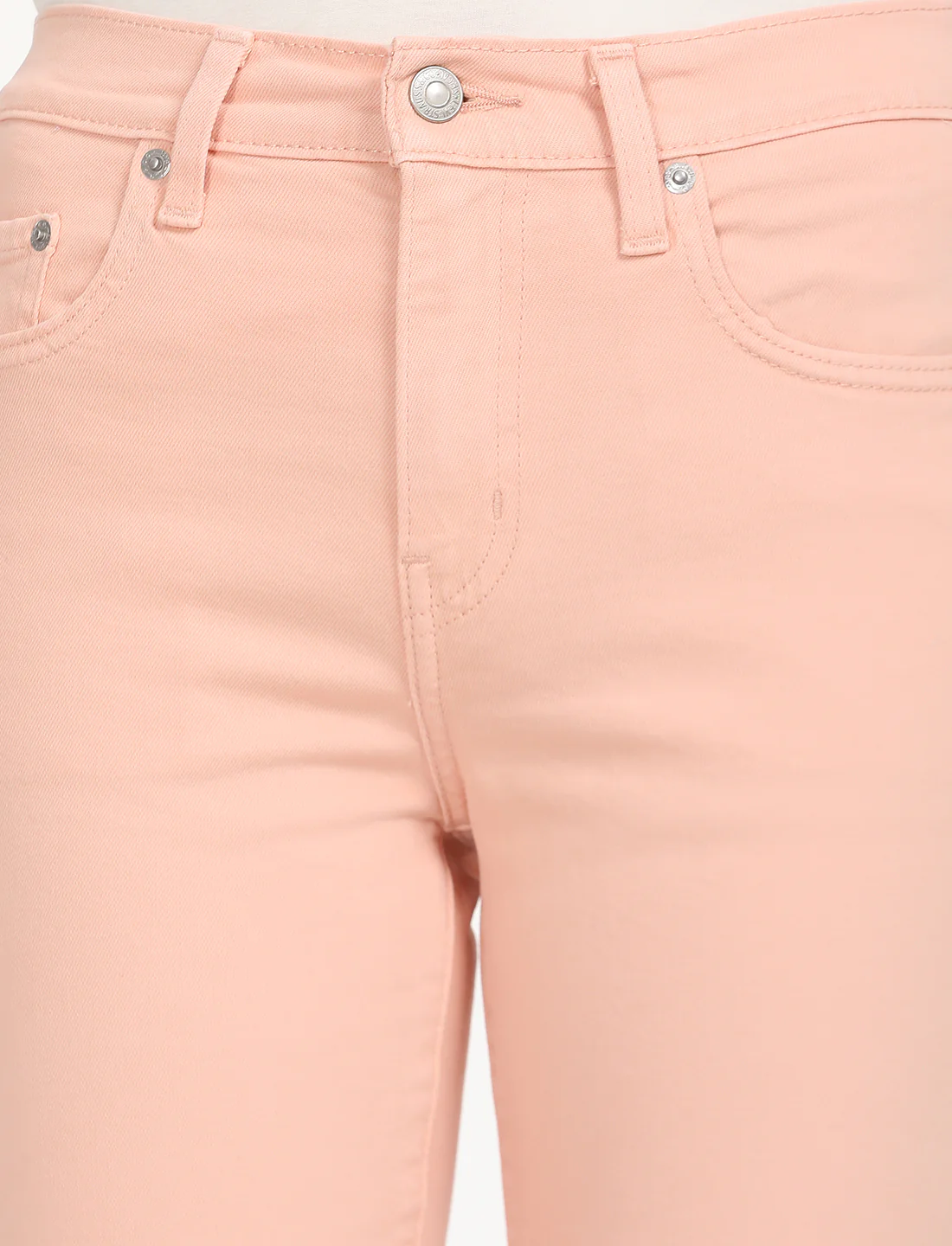 Women's 726 Peach Flared Fit Mid Rise Jeans - Image 6