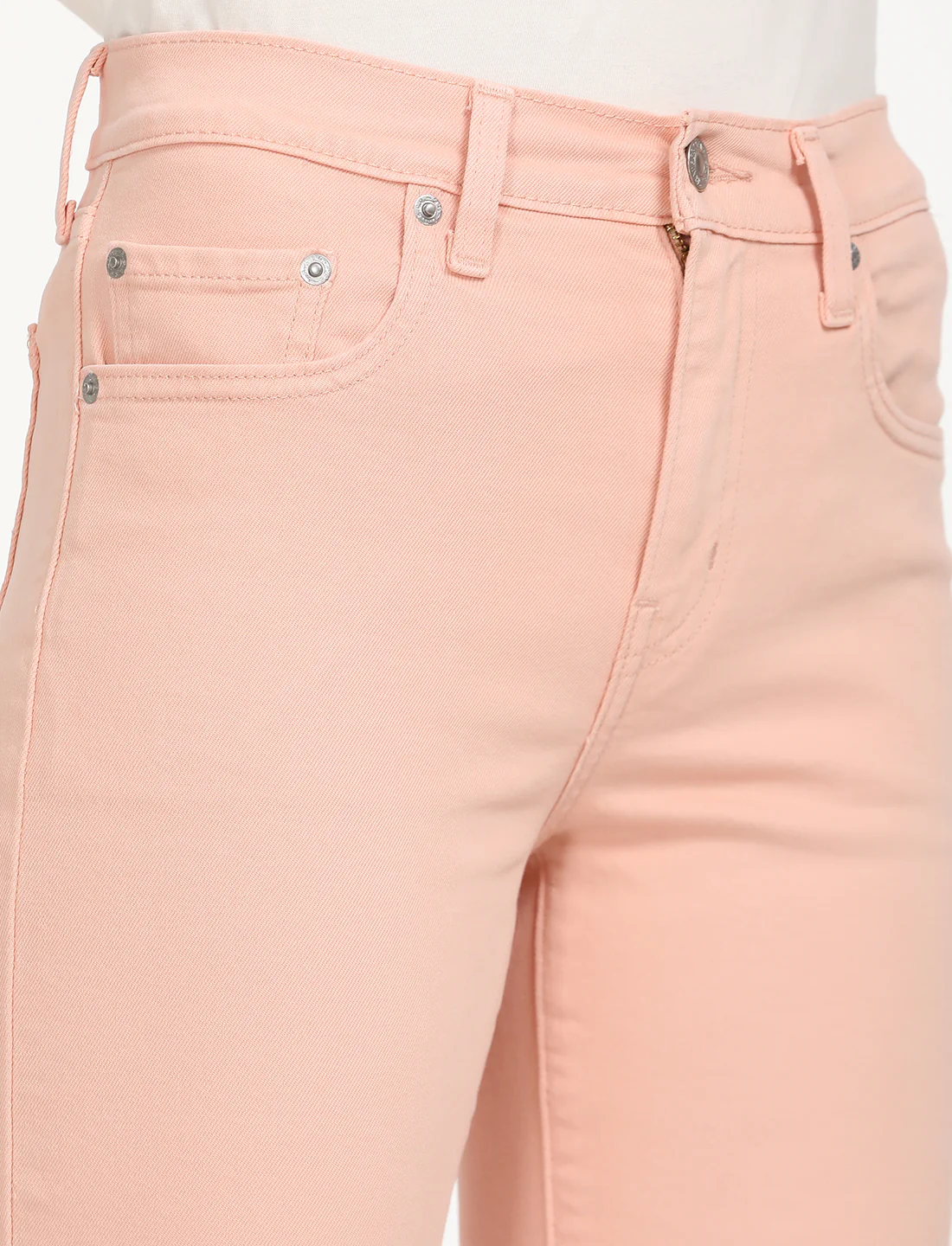 Women's 726 Peach Flared Fit Mid Rise Jeans - Image 7