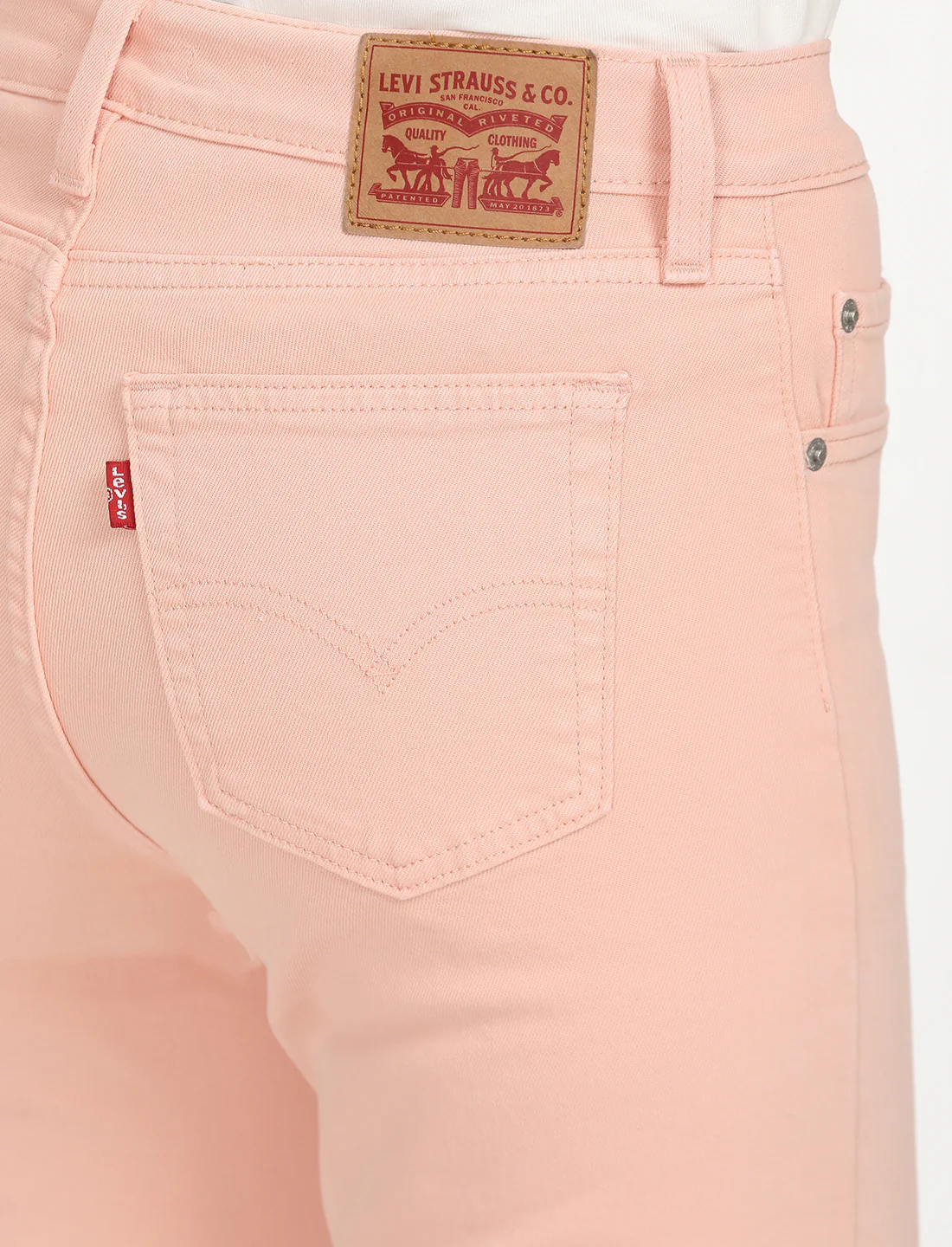 Women's 726 Peach Flared Fit Mid Rise Jeans - Image 8