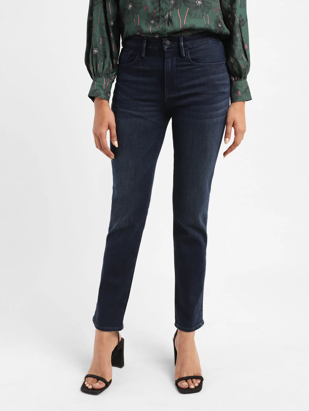 Women's Redloop 724 Blue Slim Straight Fit High Rise Jeans - Image 2