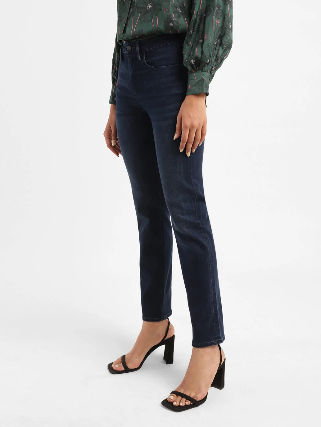 Women's Redloop 724 Blue Slim Straight Fit High Rise Jeans - Image 6