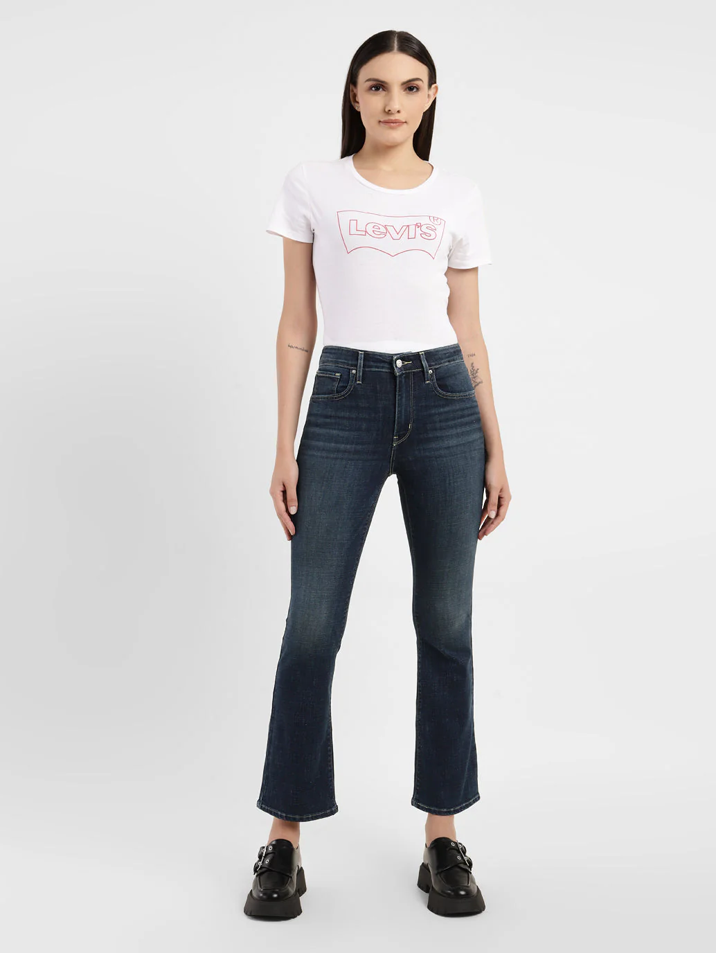 Women's 725 Blue Bootcut Fit High Rise Jeans - Image 8