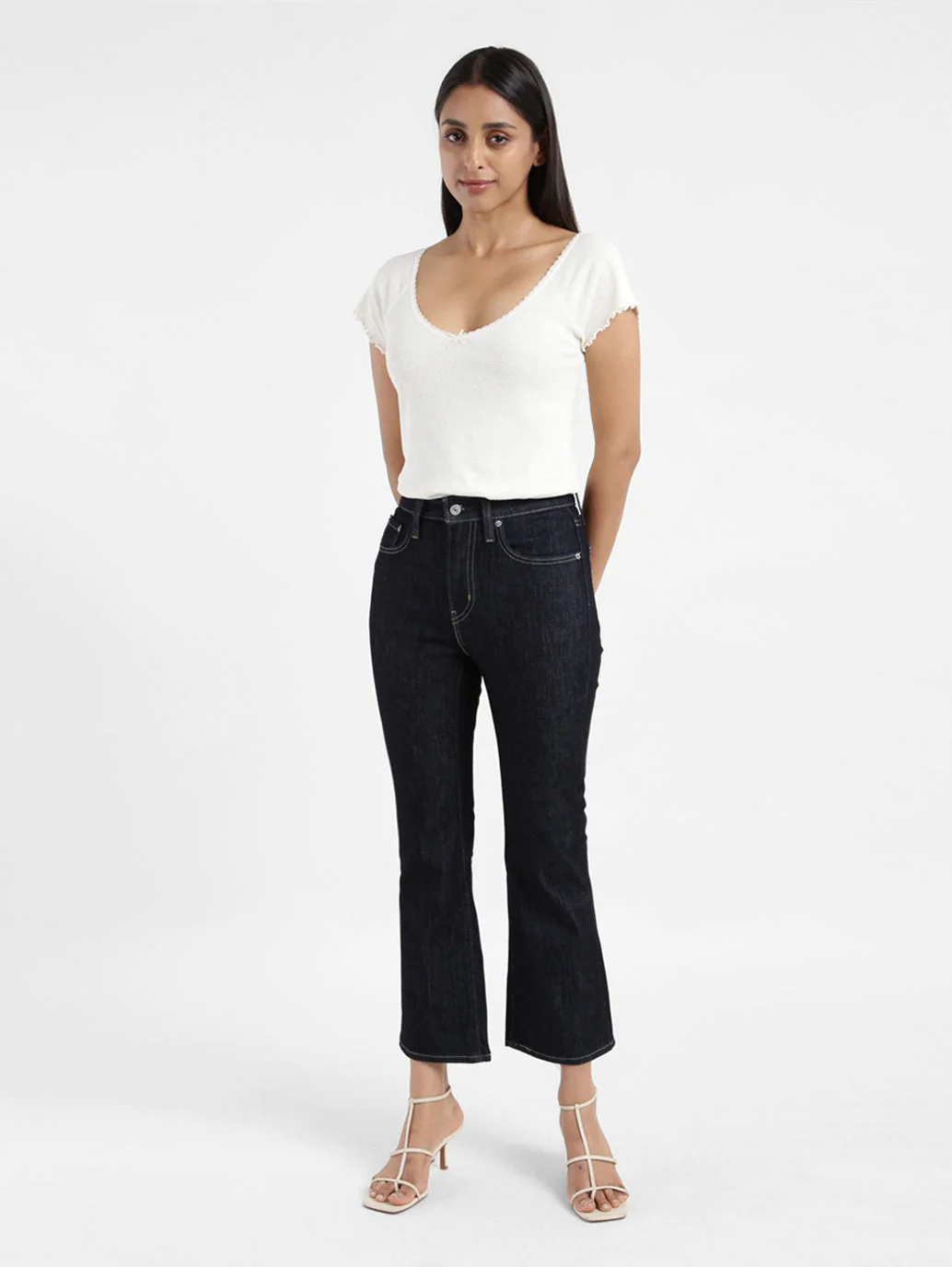Women's 725 Blue Bootcut Fit High Rise Jeans - Image 8