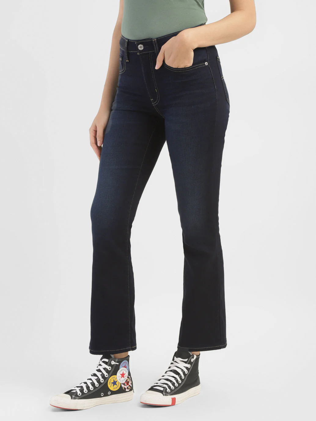 Women's 725 Blue Bootcut Fit High Rise Jeans - Image 5