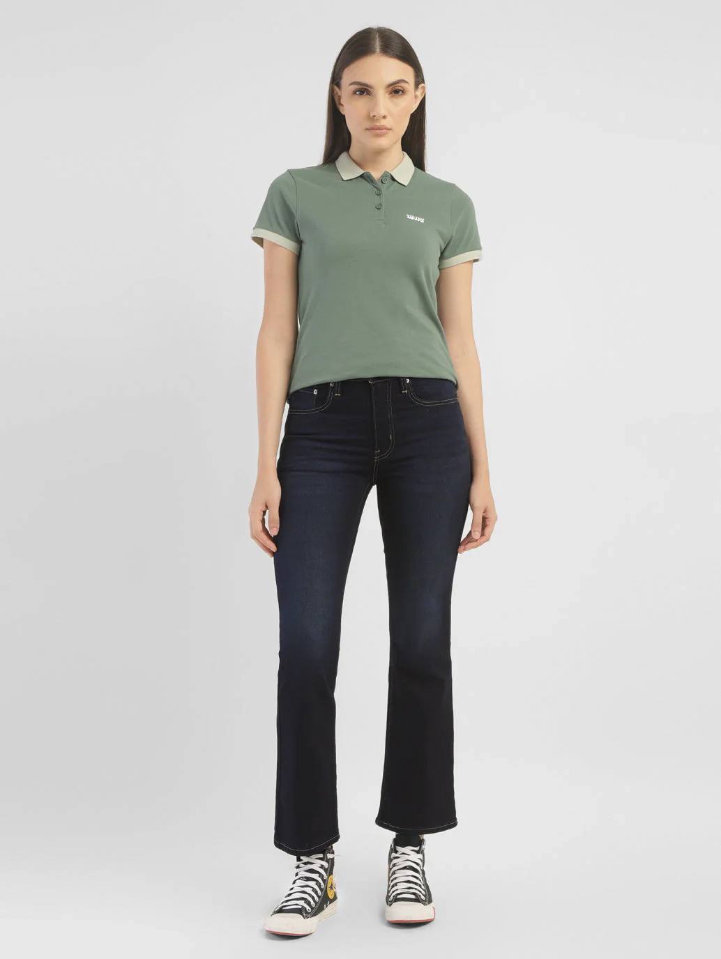 Women's 725 Blue Bootcut Fit High Rise Jeans - Image 8