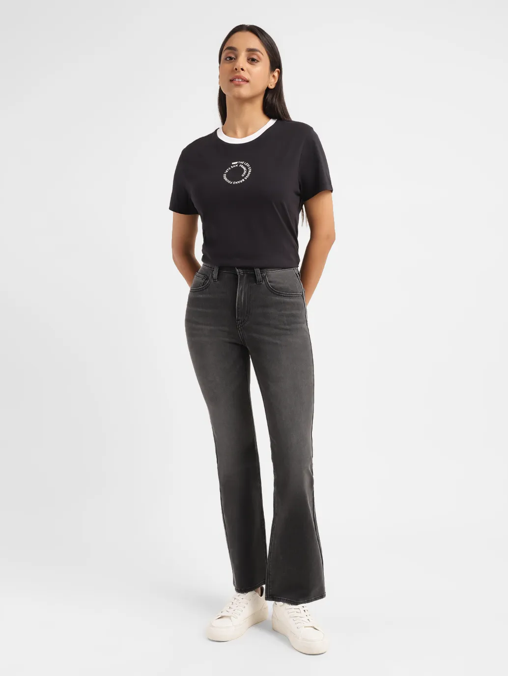 Women's 725 Grey Bootcut Fit High Rise Jeans - Image 8