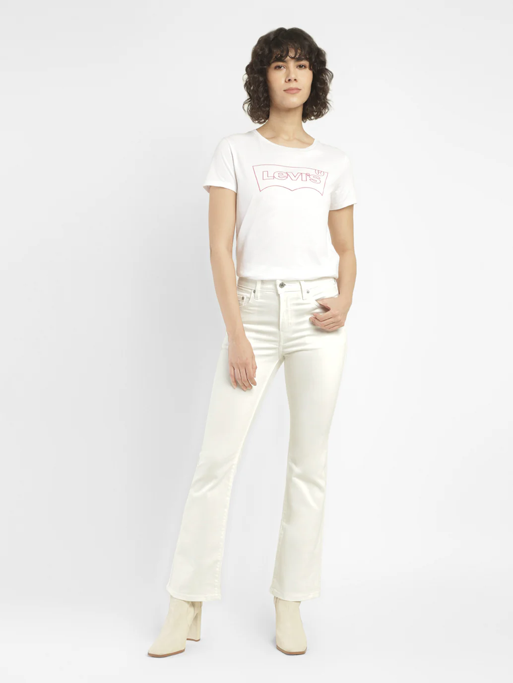 Women's 725 White Bootcut Fit High Rise Jeans - Image 7