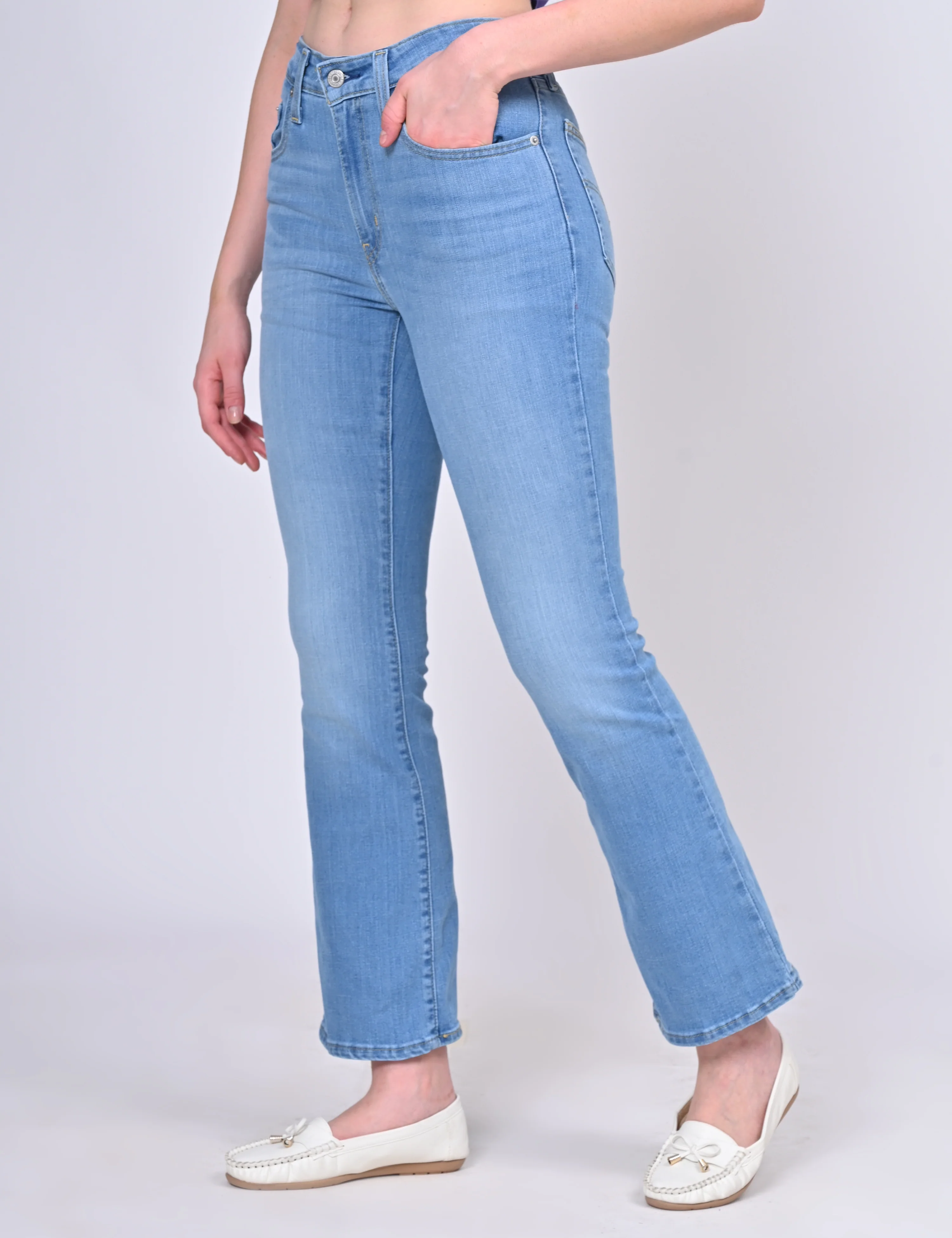 Women's 725 Blue Bootcut Fit High Rise Jeans - Image 8