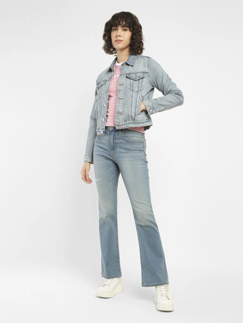 Women's 725 Blue Bootcut Fit High Rise Jeans