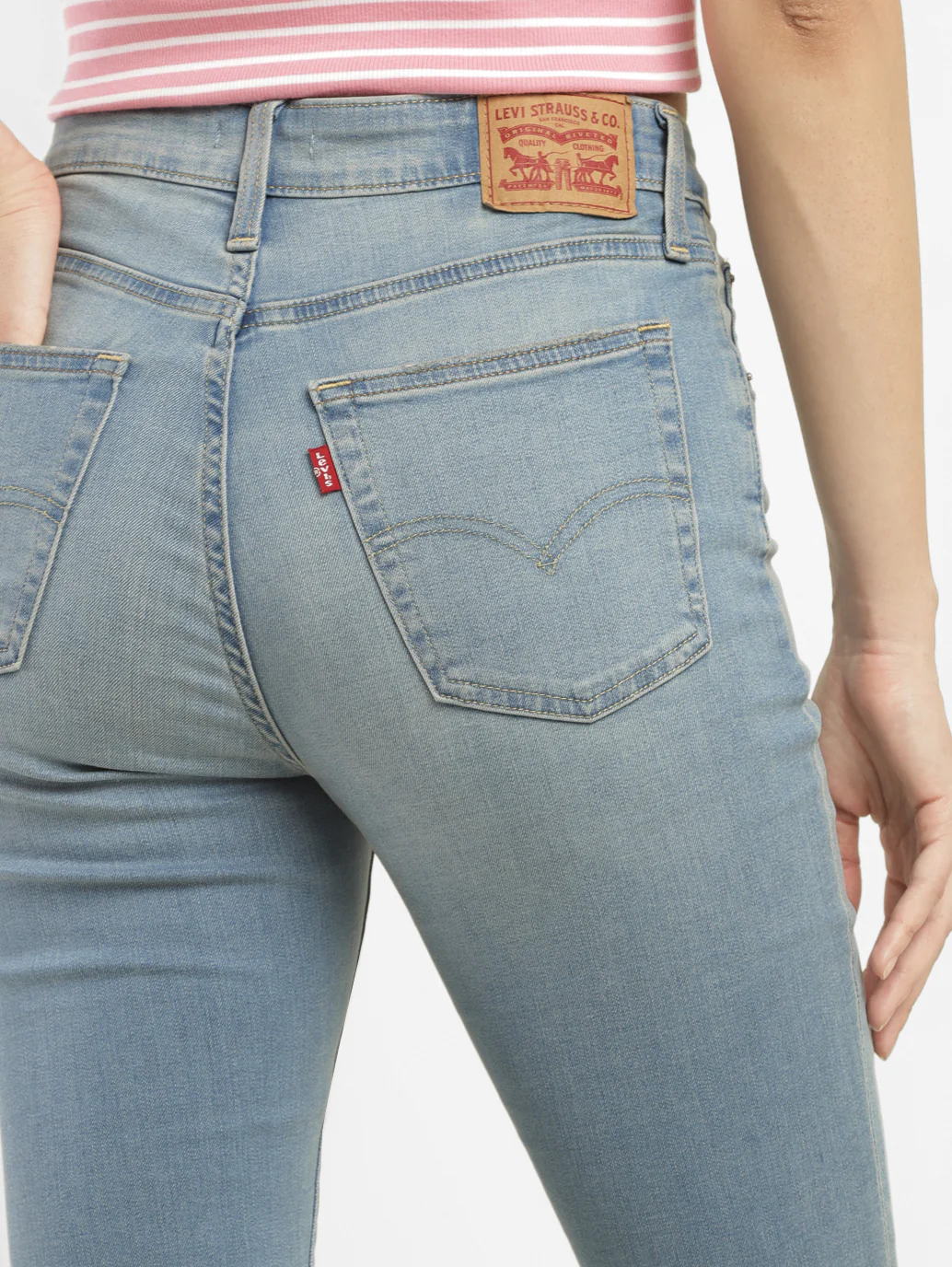Women's 725 Blue Bootcut Fit High Rise Jeans - Image 6