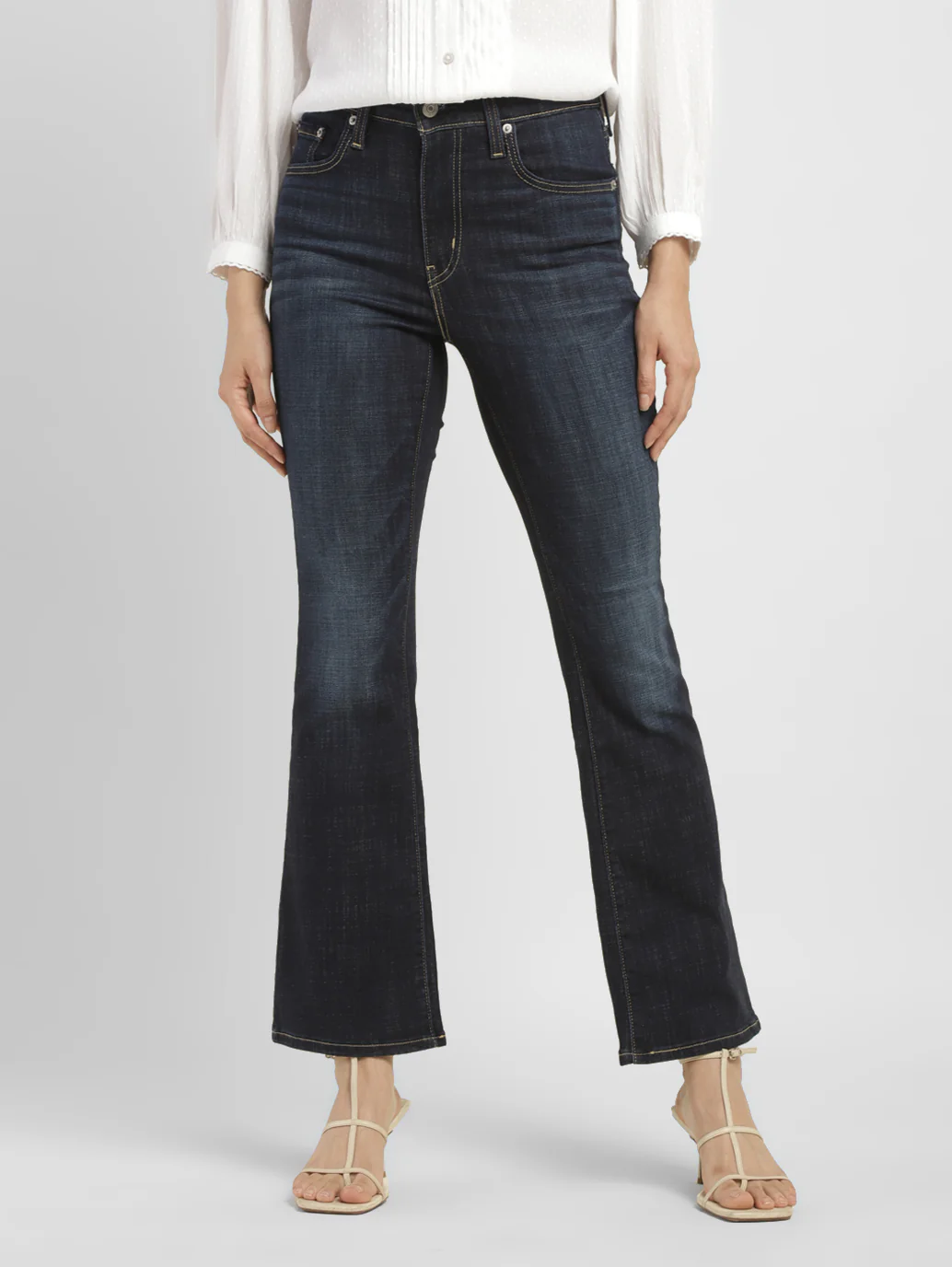 Women's 725 Blue Bootcut Fit High Rise Jeans - Image 8