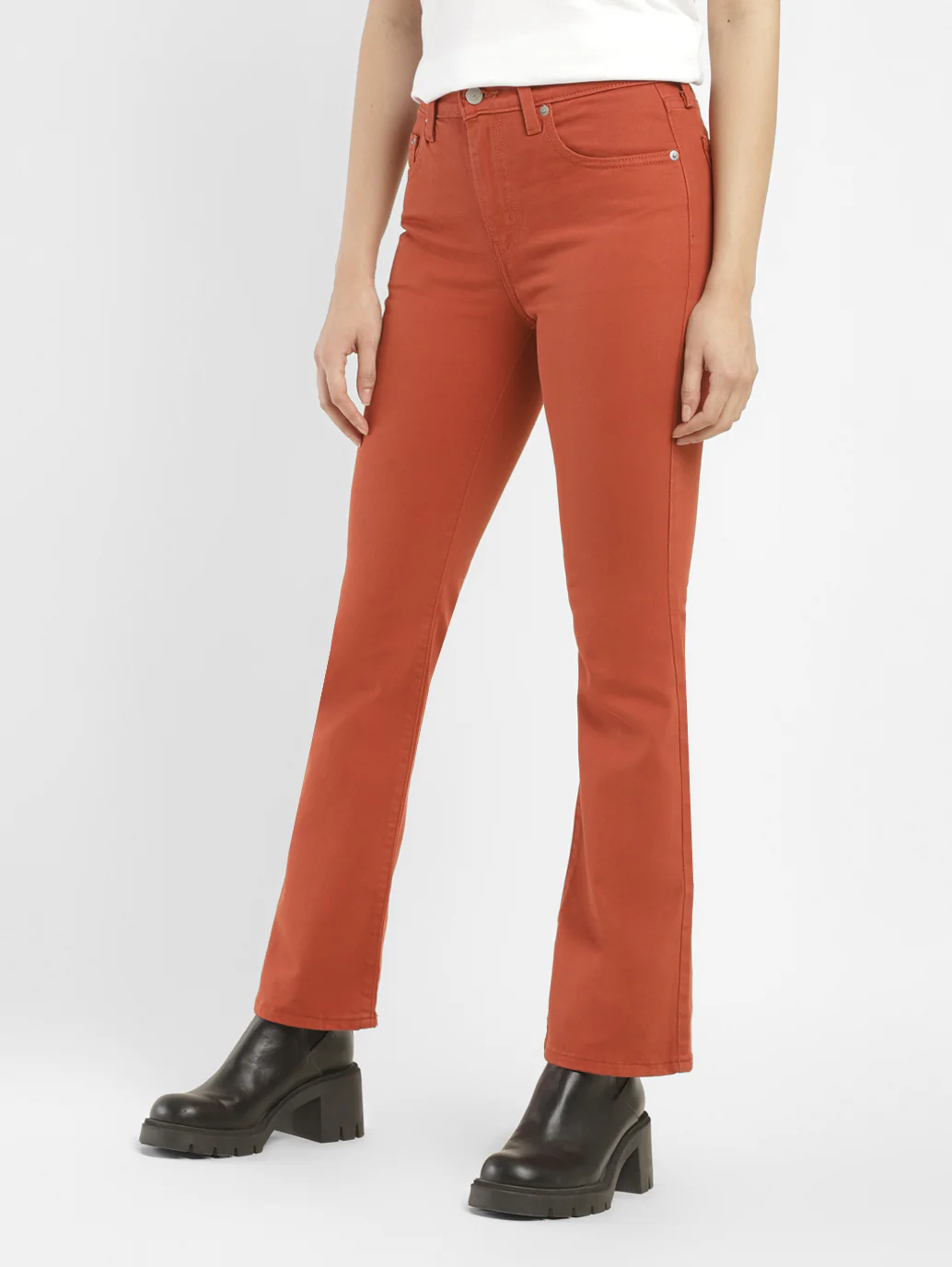 Women's 725 Orange Bootcut Fit High Rise Jeans - Image 3
