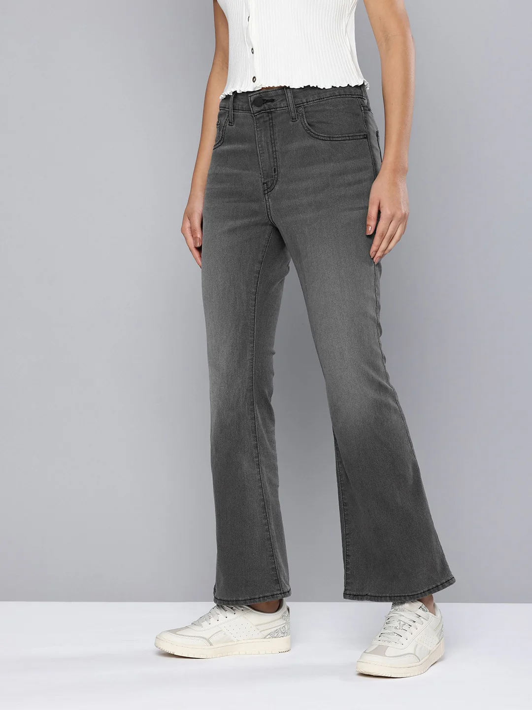 Women's 725 Grey Bootcut Fit High Rise Jeans - Image 3