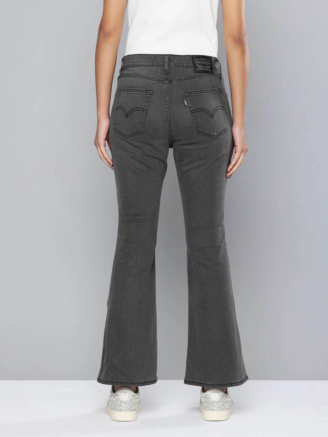Women's 725 Grey Bootcut Fit High Rise Jeans - Image 5